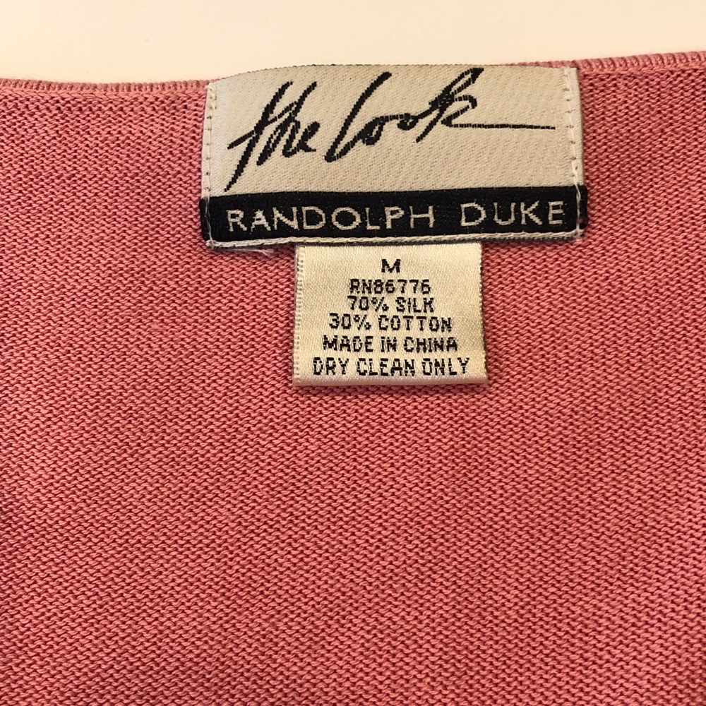 The Look by Randolph Duke Pink Silk & Cotton Tunic Sweater Medium - EC 
No Flaws - Picture 2 of 9